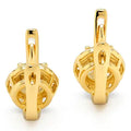 Yellow Natural Citrine Sterling Silver Earrings by Fine Color Jewels