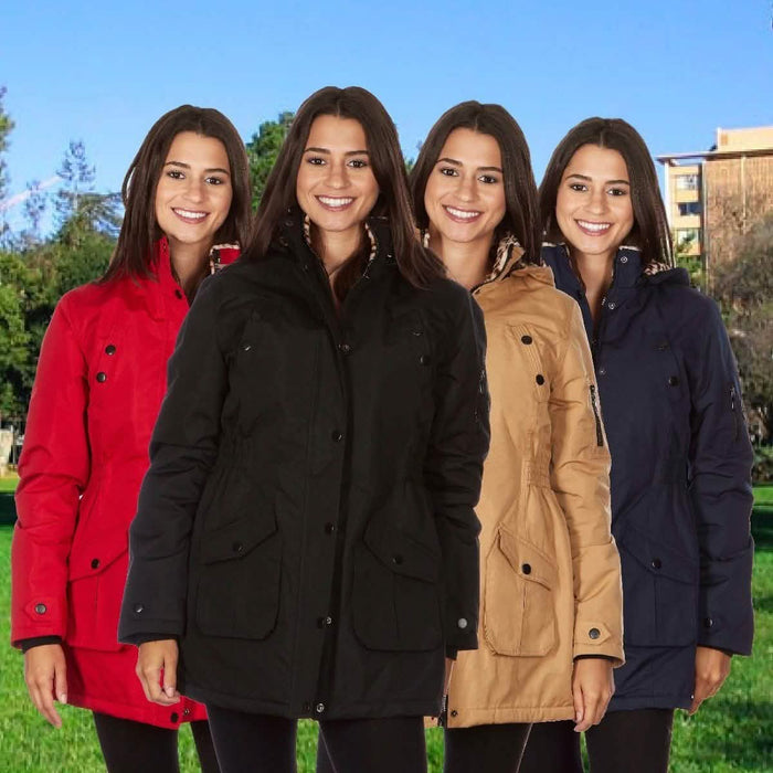 Yoki Women's Long Heavy Weight Coat with Leopard Sherpa Lining and Hood by DailySale