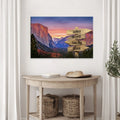 Yosemite Sunset Family Names Sign by Tailored Canvases