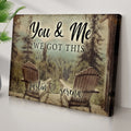 You And Me We Got This Signs | Couple Name Sign Wall Art | Couple Mountain Sign Decor | Personalized Housewarming Gift | Anniversary Gift (ETSY) by Tailored Canvases