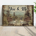 You And Me We Got This Signs | Couple Name Sign Wall Art | Couple Mountain Sign Decor | Personalized Housewarming Gift | Anniversary Gift (ETSY) by Tailored Canvases
