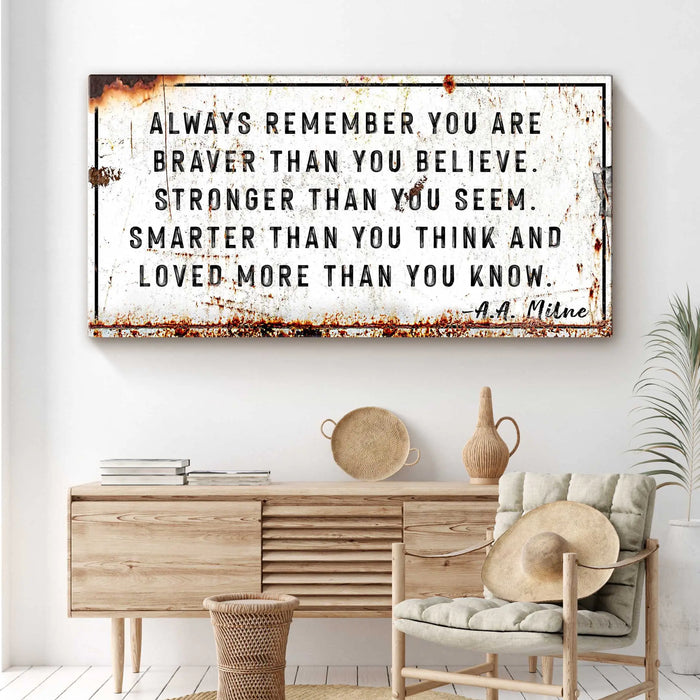 You Are Loved More Than You Know Rustic Sign by Tailored Canvases