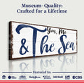 You, Me And The Sea Beach Sign II by Tailored Canvases