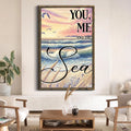 You Me and the Sea Coastal Sign by Tailored Canvases