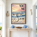 You Me and the Sea Coastal Sign by Tailored Canvases