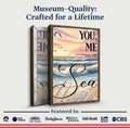 You Me and the Sea Coastal Sign by Tailored Canvases