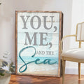 You Me and the Sea Coastal Sign II by Tailored Canvases