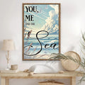 You Me and the Sea Coastal Sign III by Tailored Canvases