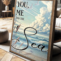 You Me and the Sea Coastal Sign III by Tailored Canvases