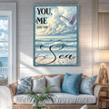 You Me and the Sea Coastal Sign IV by Tailored Canvases