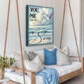 You Me and the Sea Coastal Sign IV by Tailored Canvases