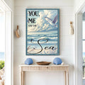 You Me and the Sea Coastal Sign IV by Tailored Canvases