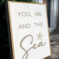 You Me and the Sea Coastal Sign V by Tailored Canvases