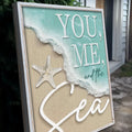 You Me and the Sea Coastal Sign VI by Tailored Canvases