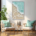 You Me and the Sea Coastal Sign VI by Tailored Canvases