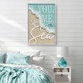 You Me and the Sea Coastal Sign VI by Tailored Canvases