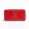 YSL Patent Berry Zip Around Wallet #1751
