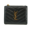 YSL Saint Laurent Black Cassandre Matelasse Bifold Wallet #2965