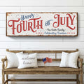 Happy 4th Of July Personalized Canvas Decor | Independence Day Canvas Home Wall Art | Red White And Blue Canvas | Living Room Wall Decor by Tailored Canvases