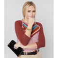 Free People Womens Chevron 3/4 Sleeve Crew Neck T-Shirt Top, XS by Vanessa Jane