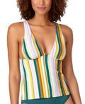Ann Cole Studio Plunge Tankini Top, Size Large by Vanessa Jane
