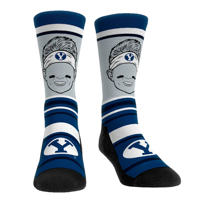 Zach Wilson - BYU Cougars - Superstar Stripes by Rock 'Em Socks