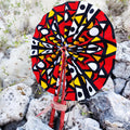 Zakia African Print Folding Hand Fan by Duma Mbili LLC