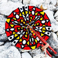 Zakia African Print Folding Hand Fan by Duma Mbili LLC