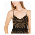 Adrianna Papell Womens Black Beaded Spaghetti Strap , Size 2 by Vanessa Jane