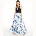 City Studios Juniors Lace Top and Long Floral Skirt by Vanessa Jane