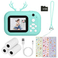 Zero Ink Selfie Camera 1080P HD Video Recorder with Dual Lens 3 Roll Print Papers by DailySale
