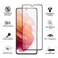 ZeroDamage Clear Tempered Glass Screen Protector (2-Pack) - Samsung Galaxy S21 5G (2021) by Zerodamage Sahara Case LLC