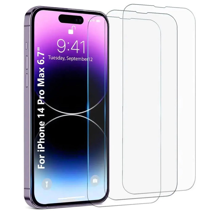 ZeroDamage Ultra-Strong Tempered Glass Screen Protector (2-Pack) - iPhone 14 Pro Max by Zerodamage Sahara Case LLC