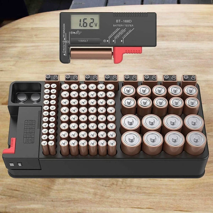 Zerodark Battery Organizer with Detachable Battery Tester by DailySale