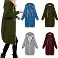 Zipper Front Pocket Drawstring Hoodie by DailySale