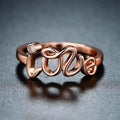 Rose Gold Plated Cubic Zirconia Love Ring - Assorted Sizes by DailySale