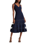 Lauren Ralph Lauren Lighthouse Navy Tulle-Panel A-Line Dress, 6 by Vanessa Jane