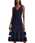 Lauren Ralph Lauren Lighthouse Navy Tulle-Panel A-Line Dress, 6 by Vanessa Jane