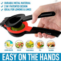 Zulay Metal 2-in-1 Lemon Lime Squeezer by DailySale