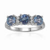 Three Stone London Blue Topaz Ring